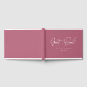 Eleganter, Script-Schriftart, Kirsch-Rote Hochzeit Gästebuch (Voll)