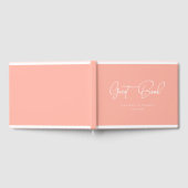 Eleganter, Script-Schriftart, Korallenpfirsich, Ho Gästebuch (Voll)