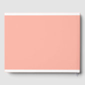 Eleganter, Script-Schriftart, Korallenpfirsich, Ho Gästebuch (Rückseite)