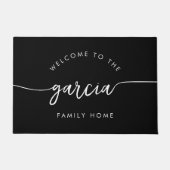 Eleganter Script-Schriftart Personalisierter Famil Fußmatte (Vorderseite)