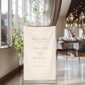 Eleganter, Script-Schriftart "Welcome" beige-blush Banner