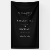 Eleganter, Script-Schriftart "Welcome" black, Hoch Banner (Vertikal)