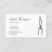 Eleganter Script Schwarz-weiß Handmade Candle Make Visitenkarte (Vorderseite)