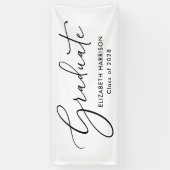 Eleganter Script White Abschluss Banner (Vertikal)