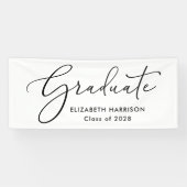 Eleganter Script White Abschluss Banner (Horizontal)