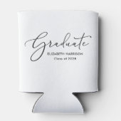 Eleganter Script White Abschluss Dosenkühler (Rückseite)