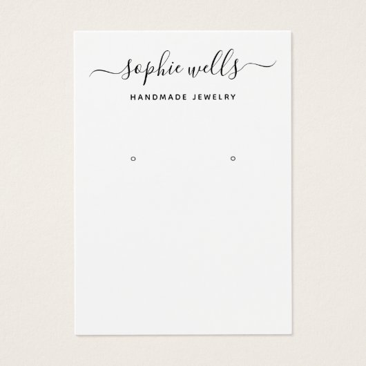 Eleganter Script White Oring Display Holder (Vorderseite)