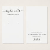 Eleganter Script White Oring Display Holder (Vorne & Hinten)