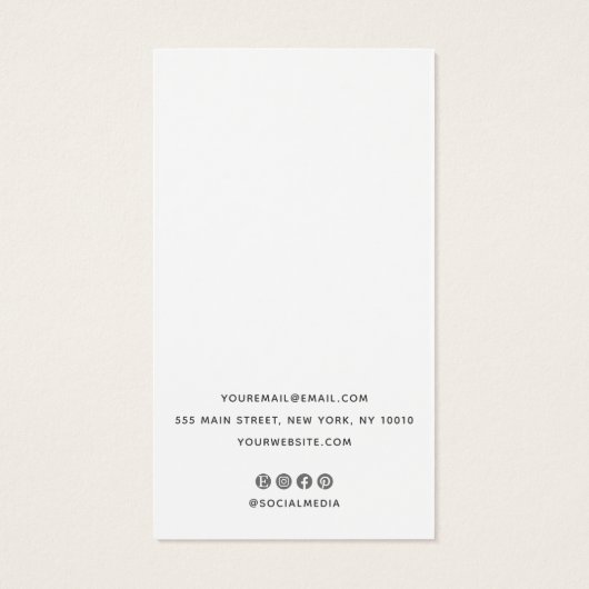 Eleganter Script White Oring Display Holder (Rückseite)