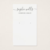 Eleganter Script White Oring Display Holder (Vorderseite)