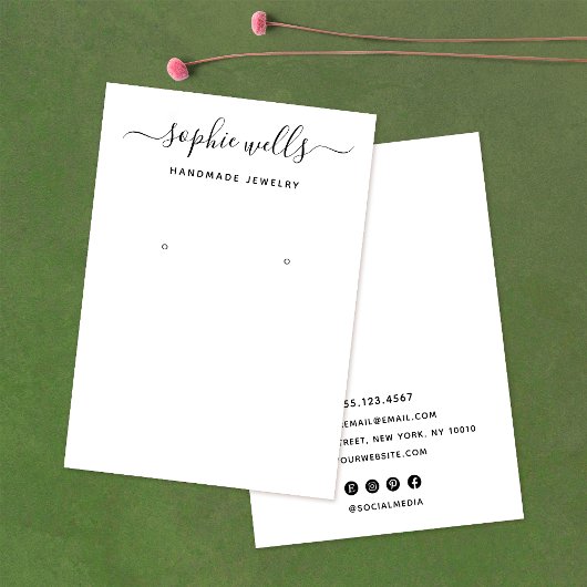 Eleganter Script White Oring Display Holder