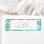 Eleganter Sea Glass Gemstone Rücksendeadressen-Auf (Insitu)