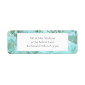 Eleganter Sea Glass Gemstone Rücksendeadressen-Auf (Vorne)