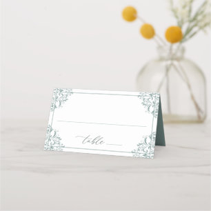 Eleganter Sea Green Wedding Vintag Classic Platzkarte