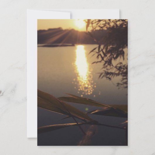 Eleganter See Einladung (Rückseite)