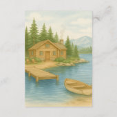 Eleganter See Tahoe Rustikale Hochzeit Begleitkarte (Rückseite)