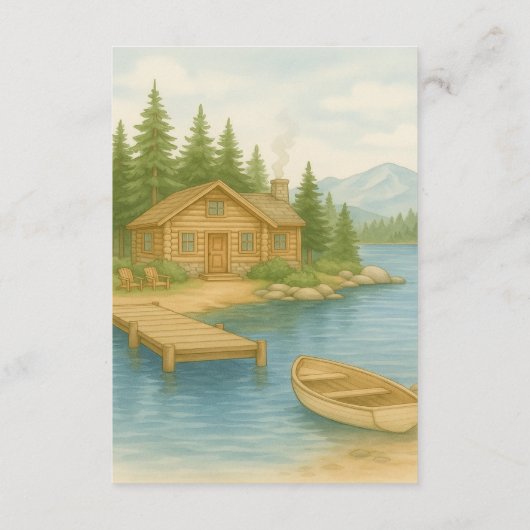 Eleganter See Tahoe Rustikale Hochzeit Begleitkarte (Rückseite)