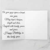 Eleganter See zum Geburtstag Karte (Innenseite)