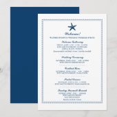 Eleganter Seestern | Hochzeit Programm (Vorne/Hinten)