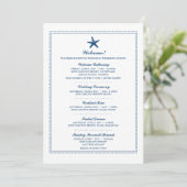 Eleganter Seestern | Hochzeit Programm (Stehend Vorderseite)
