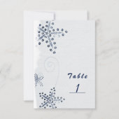 Eleganter Seestern & Pailletten Blaues Strand-Tisc Einladung (Vorderseite)