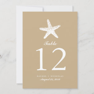 Eleganter Seestern   Tischnummer