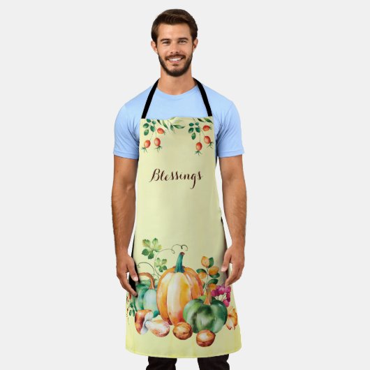 Eleganter Segen Herbst Ernte Erntedank Schürze (Getragen)