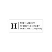 Eleganter Serif-Buchstaben-Monogramm-Adresse-Stemp Permastempel (Design)