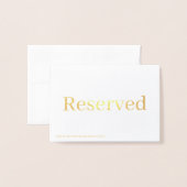 Eleganter serifenreservierter Platz für Hochzeitst Folienkarte (Rückseite mit Umschlag)