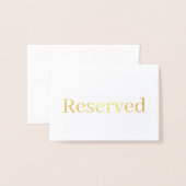 Eleganter serifenreservierter Platz für Hochzeitst Folienkarte (Vorderseite mit Umschlag)