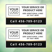 Eleganter Service für Unternehmen mit Logo in Schw Fensteraufkleber (Blatt 3)