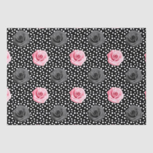 Eleganter Shabby-Chic-Stil mit rosa Rosen und Punk Seidenpapier