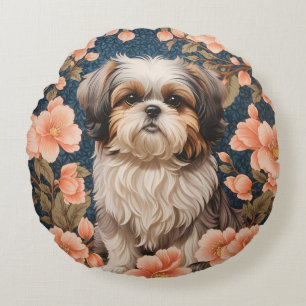 Eleganter Shih Tzu Hund, inspiriert von William Mo Rundes Kissen