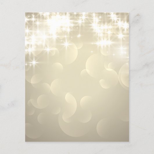 Eleganter Shiny Glitzer Gold Flyer (Hinten)