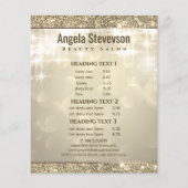 Eleganter Shiny Glitzer Gold Flyer (Vorne)