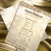 Eleganter Shiny Glitzer Gold Flyer