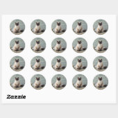 Eleganter Siameser Cat Foto Classic Round Sticker (Blatt)