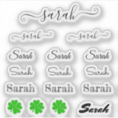 Eleganter Signature scriptname - Sarah/Lucky Set S Aufkleber (Vorderseite)