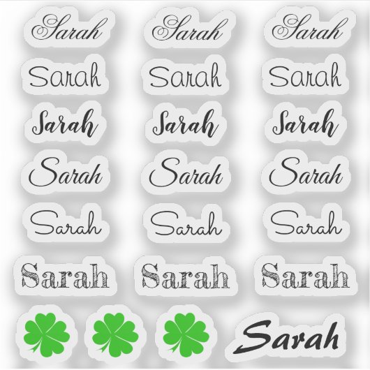 Eleganter Signature scriptname - Sarah/Lucky Set S Aufkleber (Vorderseite)
