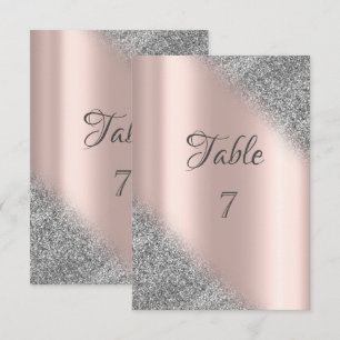 Eleganter Silber-Glitter-Ombre-Roségold-Tisch Einladung