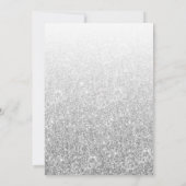 Eleganter Silber-Glitzer-Bestätigung oder -Weihnac Einladung (Rückseite)