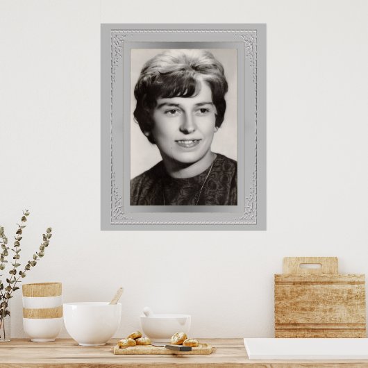 Eleganter Silber-Rahmen - Benutzerdefiniertes Foto Poster (Küche)