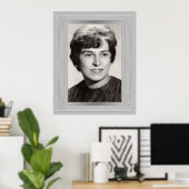 Eleganter Silber-Rahmen - Benutzerdefiniertes Foto Poster (Heimbüro)