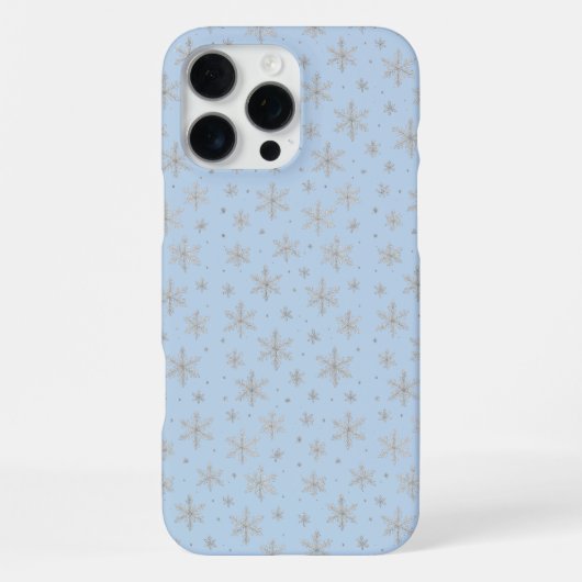 Eleganter Silber-Schneeflocken | Winterfeiertag  iPhone Hülle (Rückseite)