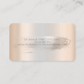 Eleganter Silberbrush Stroke, Glitzer Cupcakes Visitenkarte (Rückseite)