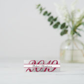 Eleganter, silberfarbener Abschluss Telefonnummerkarte (Stehend Vorderseite)