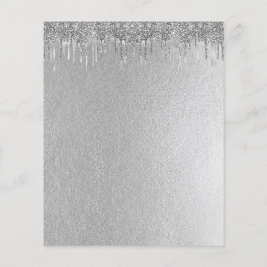 Eleganter silberfarbener Flyer (Hinten)