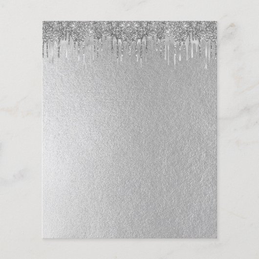 Eleganter silberfarbener Flyer (Vorne)