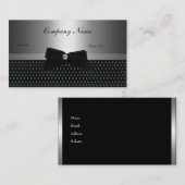 Eleganter Silbergrau-Schwarzmetallbohrer Visitenkarte (Vorne/Hinten)