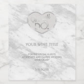 Eleganter Silbermarmor Wir machen noch immer die V Weinetikett (Einzelnes Label)